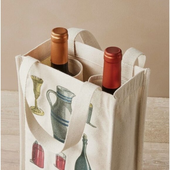 JOHN DERIAN x TARGET Fall Canvas Wine Tote Bag/Multi-Color - Picture 2 of 15